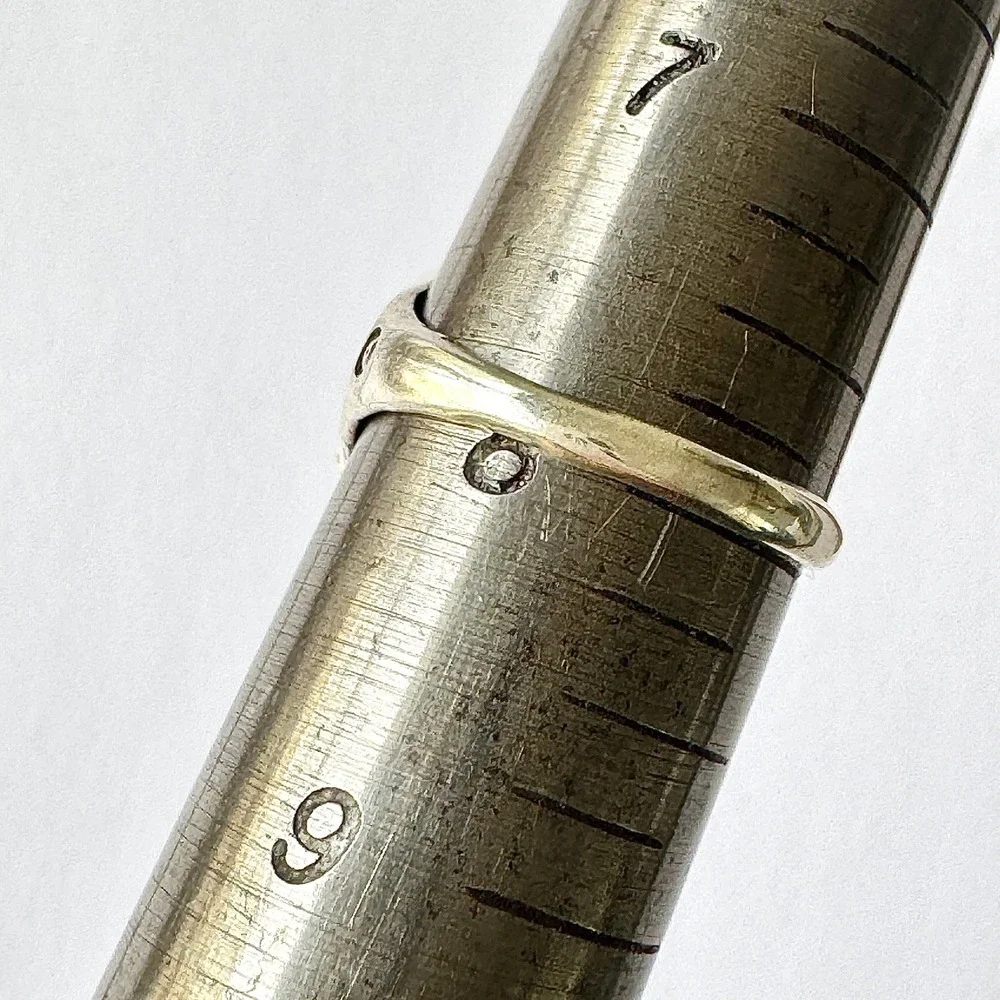 Orange Spiny Oyster Navajo Band Sz 8 Ring 15mm Signed ML Handmade‎ Native